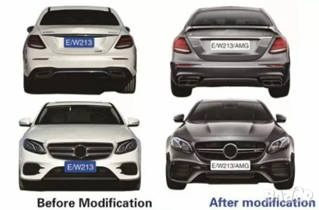 Боди кит E63 AMG за Mercedes E-Class W213 седан Sport Line 2016–2019, снимка 7 - Аксесоари и консумативи - 55869306