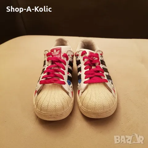 Original Rare ADIDAS SUPERSTAR Attitude Graph Print Sneakers, снимка 2 - Маратонки - 47934866