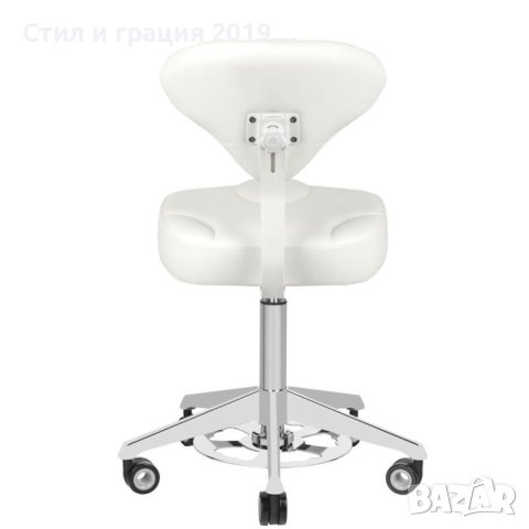 Козметичен стол - табуретка с облегалка Azzurro 156F BUMP-UP 52/64 см, снимка 3 - Педикюр и маникюр - 44386150