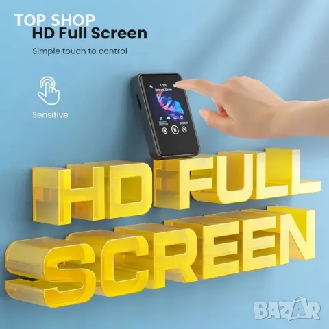 64GB Bluetooth 5.2 MP3 плейър с 2,4-инчов пълен сензорен екран, снимка 7 - MP3 и MP4 плеъри - 48737366