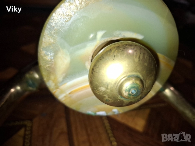 Стара месингова поставка с три крака, снимка 7 - Антикварни и старинни предмети - 51583132