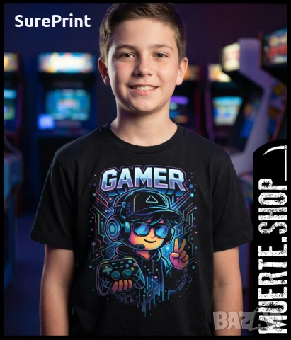 🎮 Детска тениска GAMER с щампа