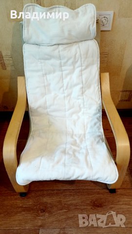 Запазен детски дървен, люлеещ се стол от Икея ., снимка 1