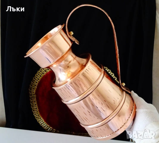 Страхотна медна кана,буренце,чиста червена мед 3 л. , снимка 9 - Антикварни и старинни предмети - 51467953