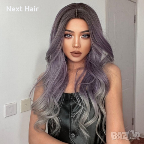 Модна омбре перука в три цвята, снимка 5 - Аксесоари за коса - 44664383