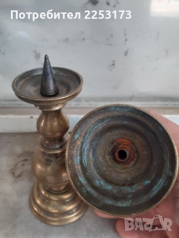 Двойка месингови свещници Дания, снимка 4 - Декорация за дома - 38615495