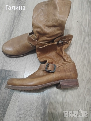 Боти от естествена кожа, снимка 2 - Дамски боти - 52146622