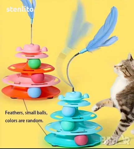 Котешка кула с топчета за игра, снимка 6 - За котки - 47021982