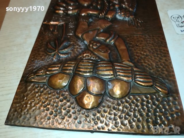 КАРТИНА МЕД МЕСИНГ-36Х16СМ-BRAZIL 1402241332М, снимка 11 - Антикварни и старинни предмети - 44290123