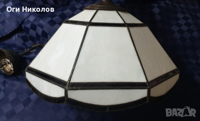 Голям  осмоъгълен полилей тип " Тифани", снимка 8 - Антикварни и старинни предмети - 52423842