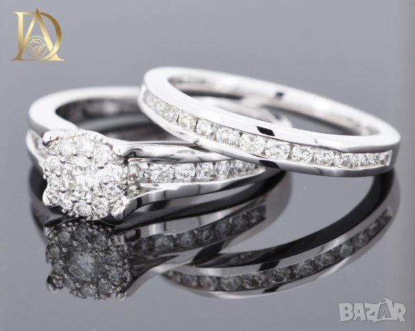 Нов Сет от Два Златни Пръстена с 1.04кт Естествени Брилянти , снимка 2 - Пръстени - 40072800