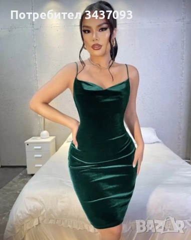 Къса зелена рокля, снимка 2 - Рокли - 52000577