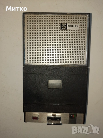 Ретро моно журналистически касетофон марка PHILIPS, снимка 2 - Антикварни и старинни предмети - 53624544