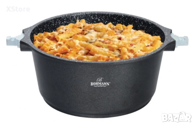 Тенджера Bohmann BH1730-24CR-28CR, 24см.\4.3л., 28см.\6.5л., Лят алуминий, Подвижни дръжки, Индукция, снимка 4 - Съдове за готвене - 52507065