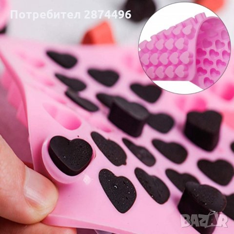 3154 Силиконова форма за 55 бонбона във формата на сърце, снимка 4 - Други - 35764569