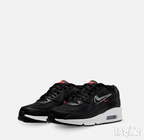 НАМАЛЕНИЕ !!!Маратонки Nike Air Max 90 Black/White Multy Swoosh DO6489-001, снимка 3 - Детски маратонки - 44719348