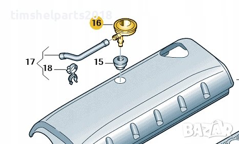 Клапан картерни газове за VW Transporter T5 Bus 2.5 TDI, снимка 4 - Части - 38634346