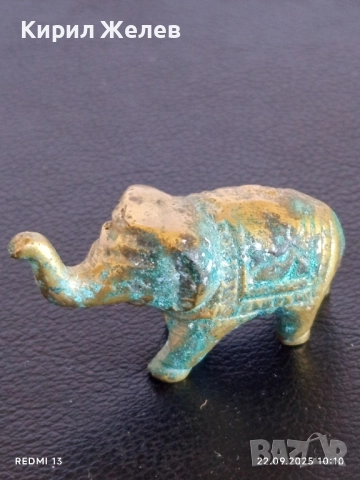 Старо бронзово слонче много красиво с орнаменти рядко за КОЛЕКЦИОНЕРИ 51055, снимка 4 - Други ценни предмети - 51792187