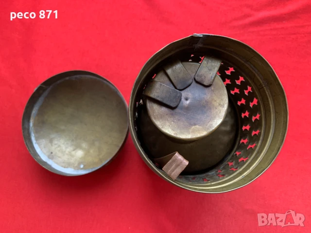 Рядък стар османски/турски примус с джезве военен офицерски?, снимка 5 - Антикварни и старинни предмети - 51208188