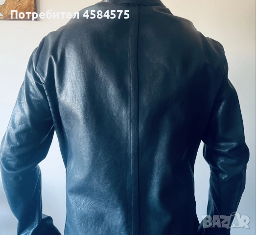 Мъжко кожено яке Emporio Armani , снимка 4 - Якета - 51597419