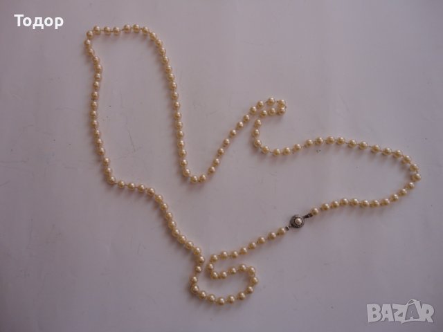 Страхотен гердан колие от перли и сребро 835 