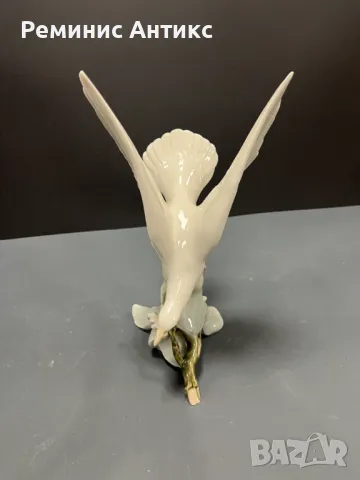 Порцеланова колекционерска фигурка Бял гълъб върху клонка, снимка 4 - Статуетки - 45284110