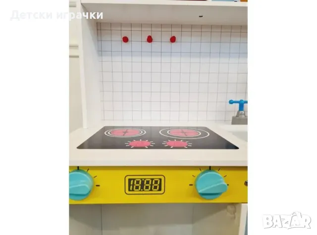 Детска Дървена Кухня с котлони и мивка , снимка 3 - Други - 48646707