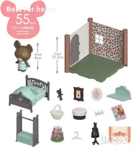 Bandai – Haco Room – Комплект стая с яке – 55 части за сглобяване – Яке за кукла, снимка 3 - Кукли - 55898915