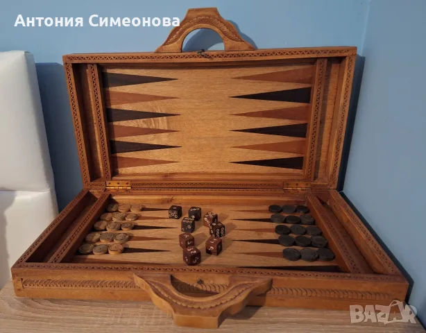 Шах и табла дърворезба, снимка 5 - Колекции - 56403451