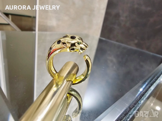 CARTIER Panthere de Cartier Gold Black Дамски Пръстен