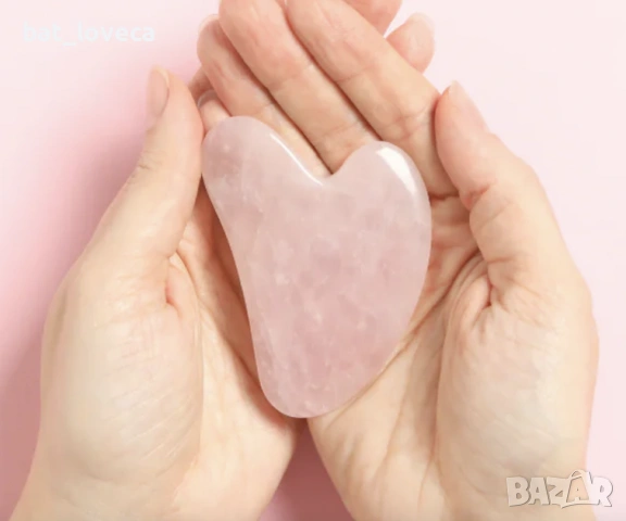 Плочка за масаж Gua-sha От розов кварц