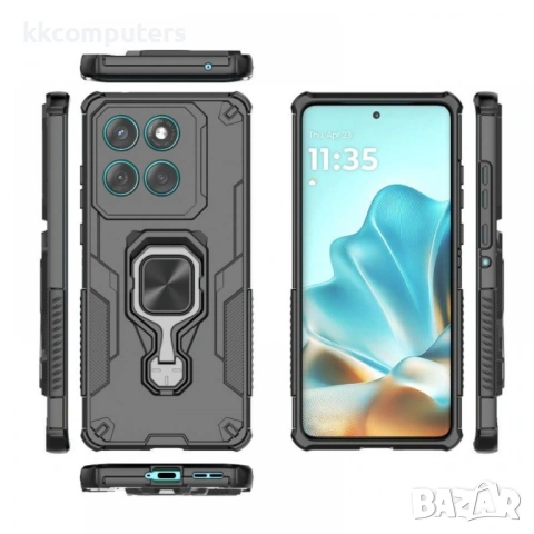 Motorola Edge 60 5G / 60 Fusion 5G Удароустойчив WANLONFENG PC TPU Back Cover/ Ring Holder with Temp, снимка 8 - Калъфи, кейсове - 53152702