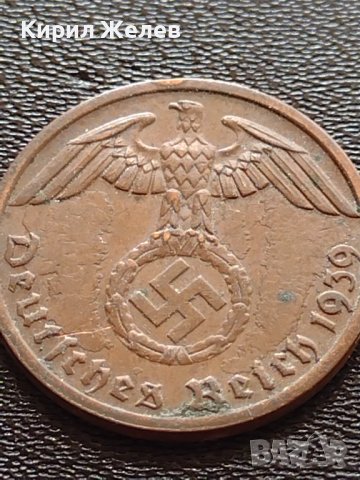 Две монети 1 райхспфенинг 1939г. / 1 райхспфенинг 1943г. Трети райх с СХВАСТИКА редки 14742, снимка 7 - Нумизматика и бонистика - 40649833