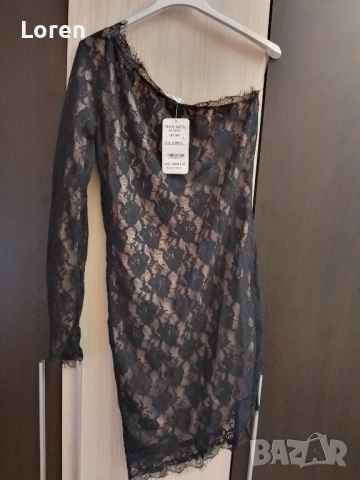 *Last Point life*Нова рокля подплатена с дантела без един ръкав, снимка 3 - Рокли - 52580380