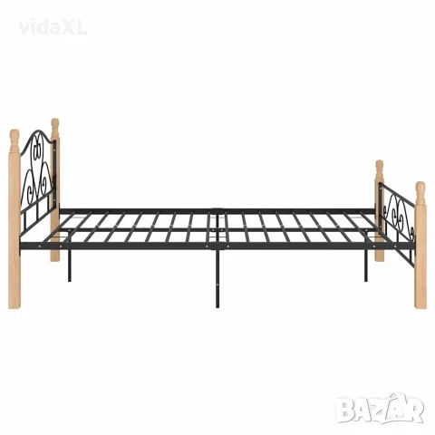 vidaXL Рамка за легло, черна, метал, 120x200 cм, снимка 4 - Спални и легла - 56146862
