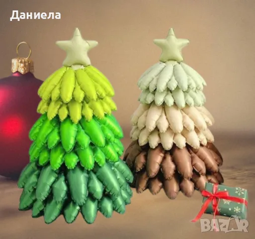 Коледни балони 7 части 3D Коледни елхи – Перфектната декорация за празнично парти, снимка 4 - Декорация за дома - 48383699