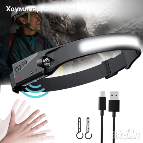 Супер мощен челник 350lum с 4 режима и сензор за движение, снимка 8 - Други стоки за дома - 41318978