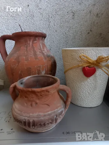 Керамични старинни кани (вази) 3 броя, снимка 3 - Антикварни и старинни предмети - 56047249