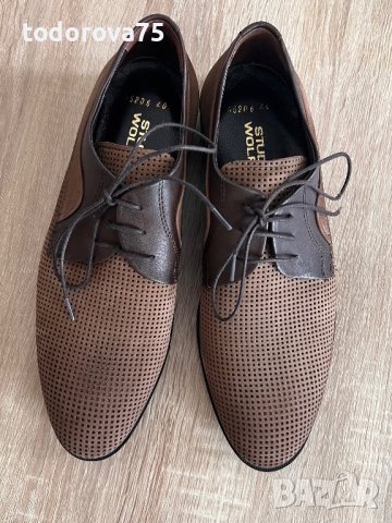 Нови обувки от естествена кожа(набук),40 номер, снимка 2 - Ежедневни обувки - 40656134