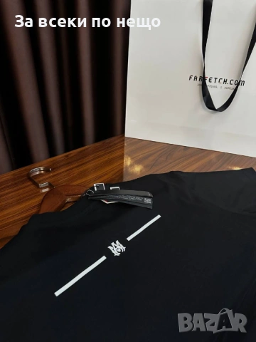 Amiri Мъжка Черна Тениска👕Мъжка Блуза С Къс Ръкав Код Mens P.121, снимка 2 - Тениски - 53821984