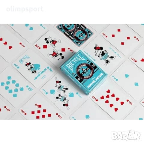 КАРТИ ЗА ИГРА BICYCLE DISNEY CLASSIC MINNIE MOUSE нови, снимка 3 - Карти за игра - 50508691