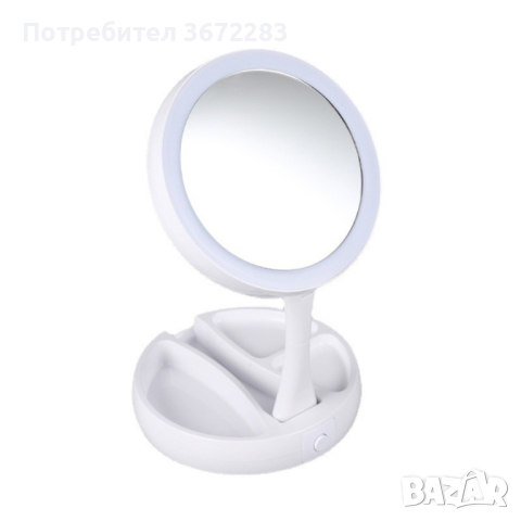 Настолно козметично огледало с LED осветление, снимка 5 - Други - 44668377