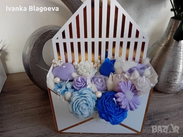 Вечен букет от ароматни свещи, снимка 14 - Декорация за дома - 49808680