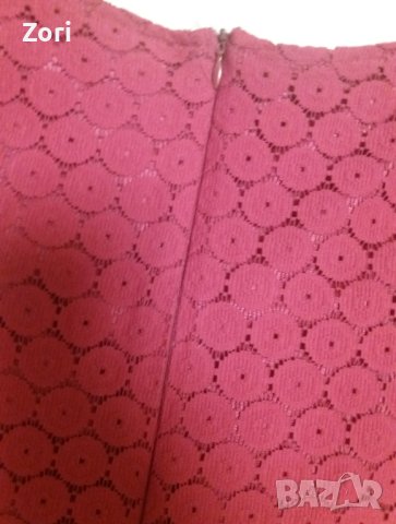 РАЗКОШНА дантелена рокля в нежен малинов цвят , снимка 5 - Рокли - 41771460
