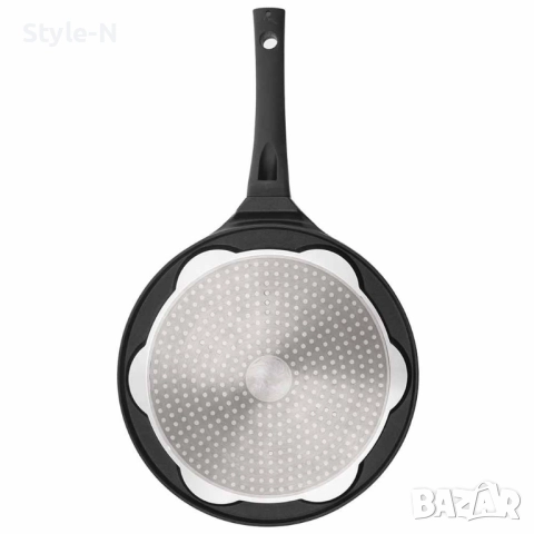 Тиган с усмивки за палачинки или омлет, 26см, незалепващо мраморно покритие, Ruhhy, снимка 6 - Съдове за готвене - 51689606