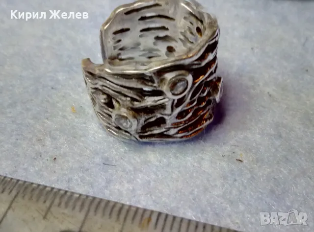 ШИКОЗЕН АЖУРЕН РЕГУЛИРУЕМ СКЪПОЦЕНЕН СРЕБЪРЕН ПРЪСТЕН СРЕБРО 925 с ФАСЕТИРАНИ БЛЕСТЯЩИ ЦИРКОНИ 49936, снимка 12 - Пръстени - 49294785