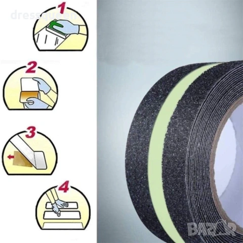 4858 Светеща Сигнална Лента за Стълби и Препятствия – 5м, Видимост в Пълна Тъмнина, снимка 7 - Други - 53709880