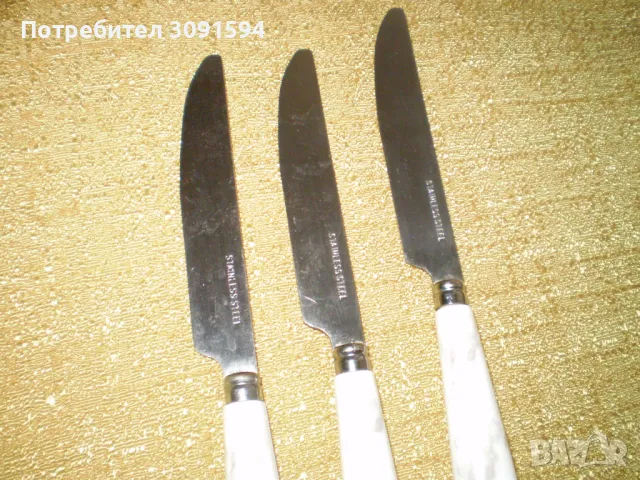 неръждаема стомана три прибори за хранене ножове, снимка 4 - Прибори за хранене, готвене и сервиране - 48839692