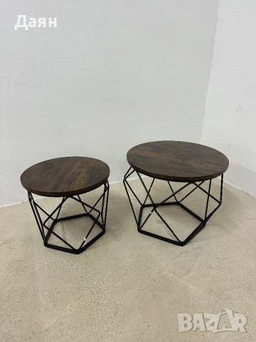 Комплект от 2 масички за кафе VASAGLE, снимка 3 - Маси - 52582072