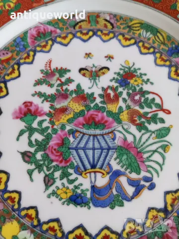 Голяма Стара  Китайска Порцеланова Чиния ,Маркирана!2, снимка 2 - Антикварни и старинни предмети - 47900585